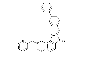 2-(4-phenylbenzylidene)-8-(2-pyridylmethyl)-7,9-dihydrofuro[2,3-f][1,3]benzoxazin-3-one