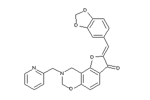 2-piperonylidene-8-(2-pyridylmethyl)-7,9-dihydrofuro[2,3-f][1,3]benzoxazin-3-one