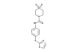 1,1-diketo-N-[4-(thiazol-2-ylthio)phenyl]-1,4-thiazinane-4-carboxamide