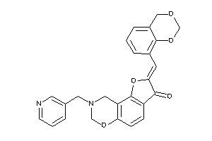 2-(4H-1,3-benzodioxin-8-ylmethylene)-8-(3-pyridylmethyl)-7,9-dihydrofuro[2,3-f][1,3]benzoxazin-3-one