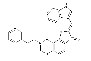 Image of 2-(1H-indol-3-ylmethylene)-8-phenethyl-7,9-dihydrofuro[2,3-f][1,3]benzoxazin-3-one