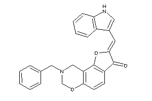 Image of 8-benzyl-2-(1H-indol-3-ylmethylene)-7,9-dihydrofuro[2,3-f][1,3]benzoxazin-3-one