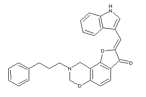 2-(1H-indol-3-ylmethylene)-8-(3-phenylpropyl)-7,9-dihydrofuro[2,3-f][1,3]benzoxazin-3-one