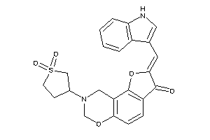 Image of 8-(1,1-diketothiolan-3-yl)-2-(1H-indol-3-ylmethylene)-7,9-dihydrofuro[2,3-f][1,3]benzoxazin-3-one