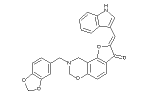 2-(1H-indol-3-ylmethylene)-8-piperonyl-7,9-dihydrofuro[2,3-f][1,3]benzoxazin-3-one