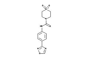 1,1-diketo-N-[4-(1,2,4-oxadiazol-3-yl)phenyl]-1,4-thiazinane-4-carboxamide