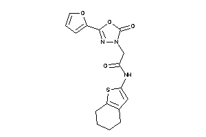 2-[5-(2-furyl)-2-keto-1,3,4-oxadiazol-3-yl]-N-(4,5,6,7-tetrahydrobenzothiophen-2-yl)acetamide
