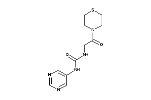 1-(2-keto-2-thiomorpholino-ethyl)-3-(5-pyrimidyl)urea