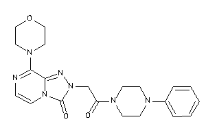 Image of 2-[2-keto-2-(4-phenylpiperazino)ethyl]-8-morpholino-[1,2,4]triazolo[4,3-a]pyrazin-3-one