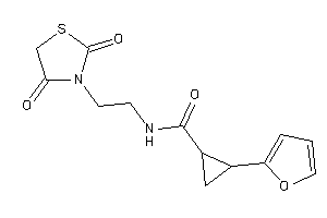 N-[2-(2,4-diketothiazolidin-3-yl)ethyl]-2-(2-furyl)cyclopropanecarboxamide