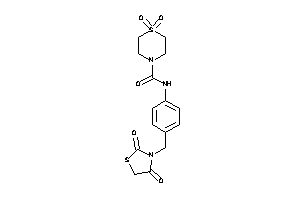 N-[4-[(2,4-diketothiazolidin-3-yl)methyl]phenyl]-1,1-diketo-1,4-thiazinane-4-carboxamide