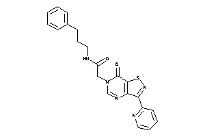 Image of 2-[7-keto-3-(2-pyridyl)isothiazolo[4,5-d]pyrimidin-6-yl]-N-(3-phenylpropyl)acetamide