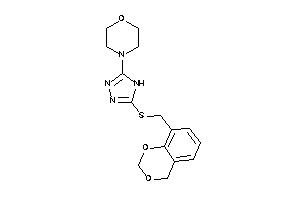 Image of 4-[5-(4H-1,3-benzodioxin-8-ylmethylthio)-4H-1,2,4-triazol-3-yl]morpholine