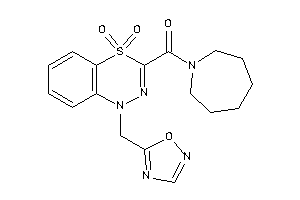 Azepan-1-yl-[4,4-diketo-1-(1,2,4-oxadiazol-5-ylmethyl)benzo[e][1,3,4]thiadiazin-3-yl]methanone