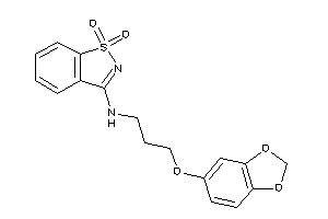 3-(1,3-benzodioxol-5-yloxy)propyl-(1,1-diketo-1,2-benzothiazol-3-yl)amine