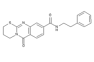 6-keto-N-phenethyl-3,4-dihydro-2H-[1,3]thiazino[2,3-b]quinazoline-9-carboxamide