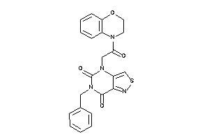 6-benzyl-4-[2-(2,3-dihydro-1,4-benzoxazin-4-yl)-2-keto-ethyl]isothiazolo[4,3-d]pyrimidine-5,7-quinone