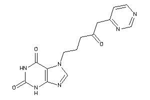 7-[4-keto-5-(4-pyrimidyl)pentyl]xanthine