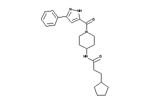 3-cyclopentyl-N-[1-(3-phenyl-1H-pyrazole-5-carbonyl)-4-piperidyl]propionamide