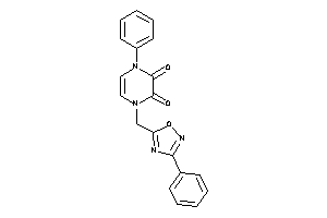 1-phenyl-4-[(3-phenyl-1,2,4-oxadiazol-5-yl)methyl]pyrazine-2,3-quinone