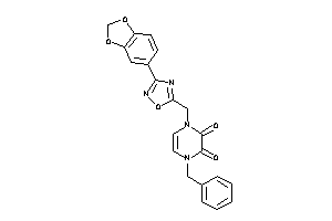 1-[[3-(1,3-benzodioxol-5-yl)-1,2,4-oxadiazol-5-yl]methyl]-4-benzyl-pyrazine-2,3-quinone