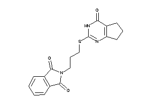 Image of 2-[3-[(4-keto-3,5,6,7-tetrahydrocyclopenta[d]pyrimidin-2-yl)thio]propyl]isoindoline-1,3-quinone