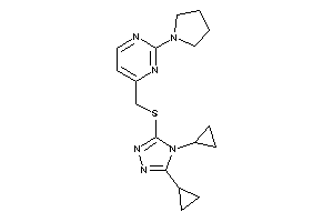 Image of 4-[[(4,5-dicyclopropyl-1,2,4-triazol-3-yl)thio]methyl]-2-pyrrolidino-pyrimidine