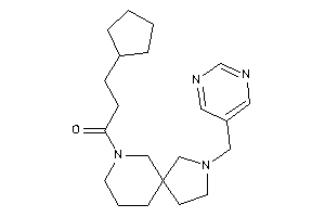 3-cyclopentyl-1-[2-(5-pyrimidylmethyl)-2,9-diazaspiro[4.5]decan-9-yl]propan-1-one