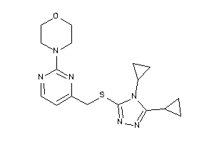 4-[4-[[(4,5-dicyclopropyl-1,2,4-triazol-3-yl)thio]methyl]pyrimidin-2-yl]morpholine