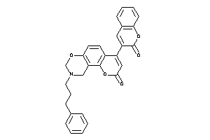 4-(2-ketochromen-3-yl)-9-(3-phenylpropyl)-8,10-dihydropyrano[2,3-f][1,3]benzoxazin-2-one