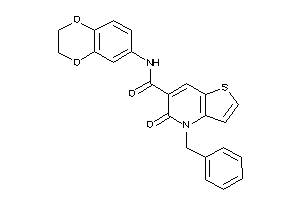 4-benzyl-N-(2,3-dihydro-1,4-benzodioxin-6-yl)-5-keto-thieno[3,2-b]pyridine-6-carboxamide