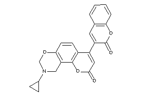 9-cyclopropyl-4-(2-ketochromen-3-yl)-8,10-dihydropyrano[2,3-f][1,3]benzoxazin-2-one