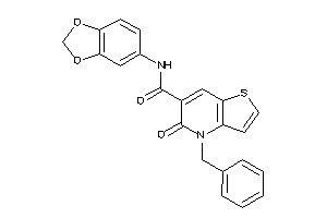 N-(1,3-benzodioxol-5-yl)-4-benzyl-5-keto-thieno[3,2-b]pyridine-6-carboxamide