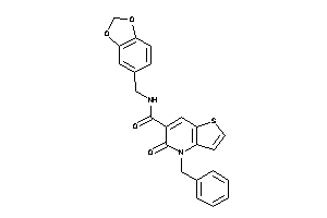Image of 4-benzyl-5-keto-N-piperonyl-thieno[3,2-b]pyridine-6-carboxamide