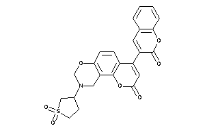 Image of 9-(1,1-diketothiolan-3-yl)-4-(2-ketochromen-3-yl)-8,10-dihydropyrano[2,3-f][1,3]benzoxazin-2-one