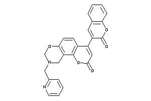 Image of 4-(2-ketochromen-3-yl)-9-(2-pyridylmethyl)-8,10-dihydropyrano[2,3-f][1,3]benzoxazin-2-one
