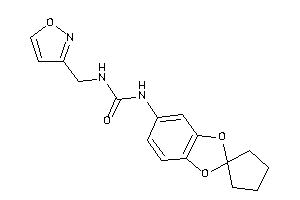 Image of 1-(isoxazol-3-ylmethyl)-3-spiro[1,3-benzodioxole-2,1'-cyclopentane]-5-yl-urea