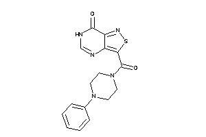 Image of 3-(4-phenylpiperazine-1-carbonyl)-6H-isothiazolo[4,3-d]pyrimidin-7-one
