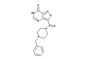 Image of 3-(4-benzylpiperazine-1-carbonyl)-6H-isothiazolo[4,3-d]pyrimidin-7-one