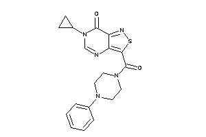 Image of 6-cyclopropyl-3-(4-phenylpiperazine-1-carbonyl)isothiazolo[4,3-d]pyrimidin-7-one