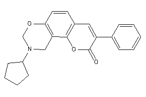 Image of 9-cyclopentyl-3-phenyl-8,10-dihydropyrano[2,3-f][1,3]benzoxazin-2-one