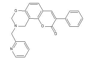 Image of 3-phenyl-9-(2-pyridylmethyl)-8,10-dihydropyrano[2,3-f][1,3]benzoxazin-2-one
