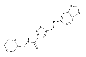 2-(1,3-benzodioxol-5-yloxymethyl)-N-(1,4-dioxan-2-ylmethyl)oxazole-4-carboxamide