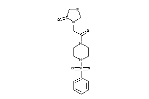 3-[2-(4-besylpiperazino)-2-keto-ethyl]thiazolidin-4-one