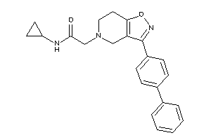 N-cyclopropyl-2-[3-(4-phenylphenyl)-6,7-dihydro-4H-isoxazolo[4,5-c]pyridin-5-yl]acetamide