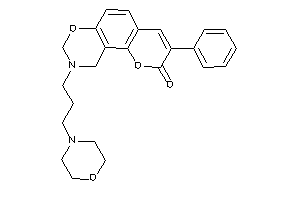 9-(3-morpholinopropyl)-3-phenyl-8,10-dihydropyrano[2,3-f][1,3]benzoxazin-2-one
