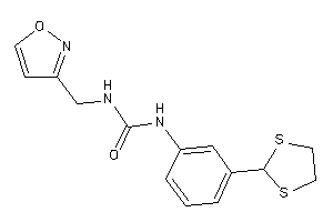 1-[3-(1,3-dithiolan-2-yl)phenyl]-3-(isoxazol-3-ylmethyl)urea