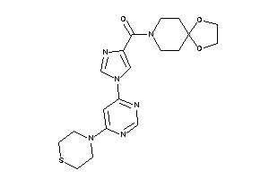 1,4-dioxa-8-azaspiro[4.5]decan-8-yl-[1-(6-thiomorpholinopyrimidin-4-yl)imidazol-4-yl]methanone