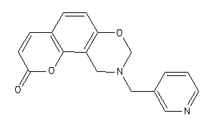 9-(3-pyridylmethyl)-8,10-dihydropyrano[2,3-f][1,3]benzoxazin-2-one