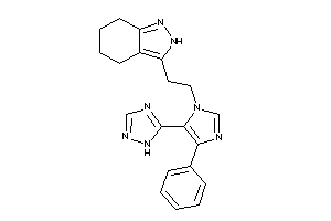 Image of 3-[2-[4-phenyl-5-(1H-1,2,4-triazol-5-yl)imidazol-1-yl]ethyl]-4,5,6,7-tetrahydro-2H-indazole